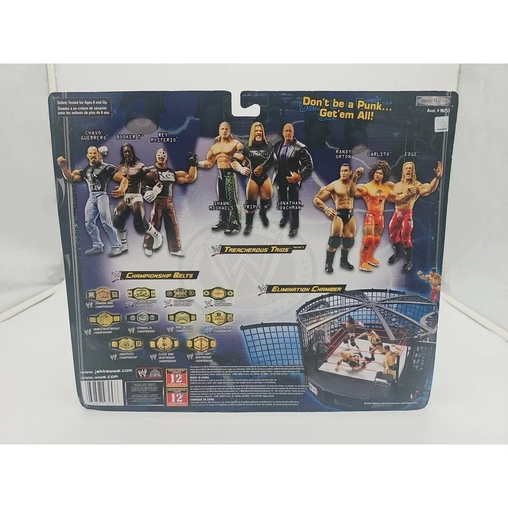 WWE Treacherous Trios Shawn Michaels Triple H Jonathan Coachman Figures Jakks 06